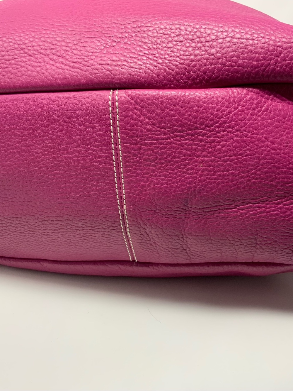 Ann Taylor Fuchsia Soft Pebbled Leather Tote - Picture 5 of 14